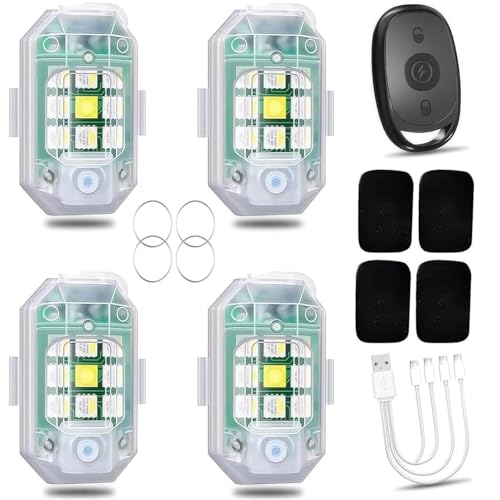 GOOMAND ワイヤレス LEDストロボライト（リモコン付き） 非常信号灯 飛行機ライト 7色切り替え フラッ..