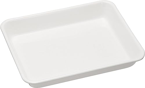 野田琺瑯(Nodahoro) バット ホーロー 耐熱 20.5×16.0×3.0cm トレー 料理 日本製 キャビネ ホワイト VA-24W...