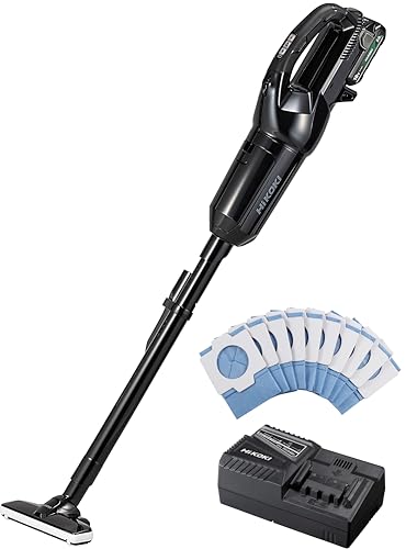 【　】HiKOKI(ハイコーキ) 18V コードレス クリーナー R18DPA 紙パック式 掃除機 ハイパワー ブラック 蓄電池・充電器付 R18DPA(BAB)