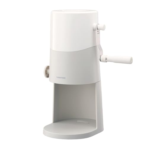 ドウシシャ かき氷器 手動 ふわふわ とろ雪 刃の高さ調節機能付 製氷カップ2個付（Mサイズ） レシピ・..