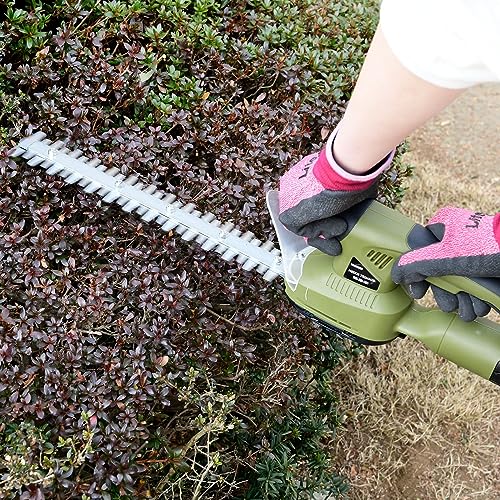 山善(YAMAZEN) 10.8V 電動ヘッジトリマー 充電式 2.5Ah 刈込幅約300mm 両刃タイプ ダブルロック機能 庭木 剪定 生垣 刈り込み コンパクト 軽量 電気式 ヘッジトリマー グラストリマー YDH-300 カーキ