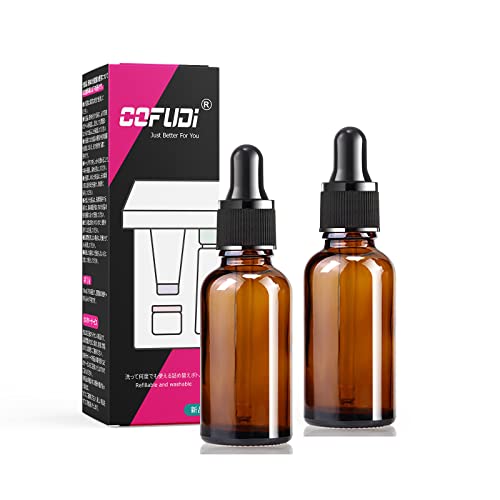 スポイトボトル 30ml 2本セット 遮光瓶 ガラススポイトボトル アロマ保存容器 精油瓶 小分け 液体試薬..