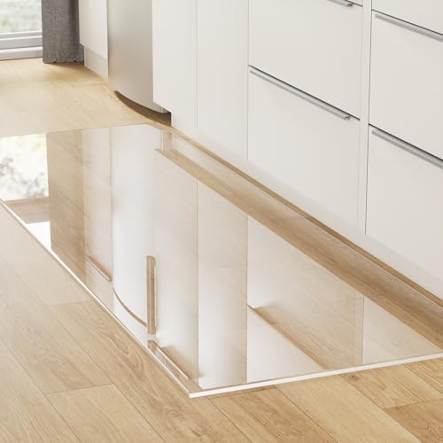 VECELO 床保護マット チェアマット 幅240X奥行き45cm 吸音 透明 防水 家具保護 凹み防止 防カビ 床傷防..