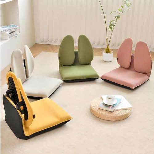 MonoLuxe 人間工学 座椅子 腰が痛くならない 座いす コンパクト 腰痛改善 5段階180°折りたたみ可能 シ..