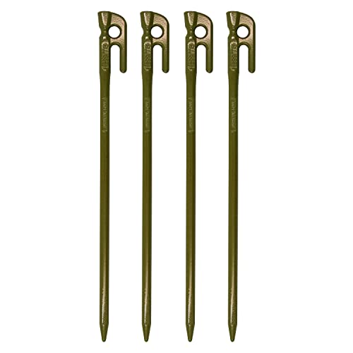 【燕三条製】鍛造ペグ エリッゼステーク 38cm 4本セット オリーブ粉体焼付塗装 MK-380OG MADE IN JAPAN