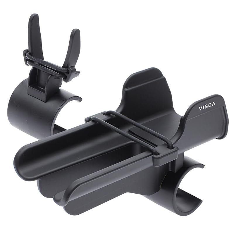 Small Accessories - 槌屋ヤック YAC VISOA U-A21 マルチバー用オーバーロッドホルダー フロント/リアセット【車内用バーの上側にロッドを積載】ブラック