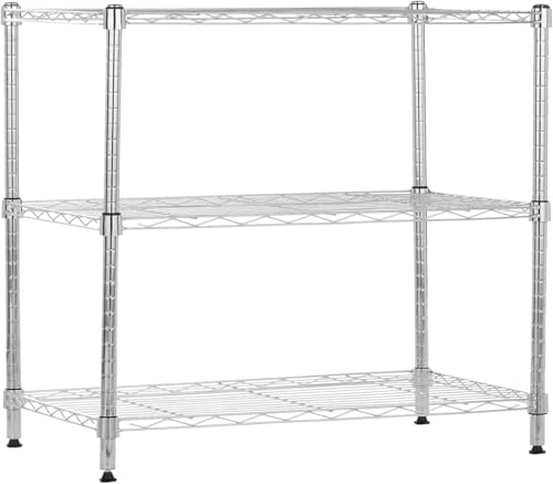 SONG 3段スチールラック 幅90×奥行35cm高さ90cm メタルラック シェルフ 収納棚 キッチンラック 収納ラ..