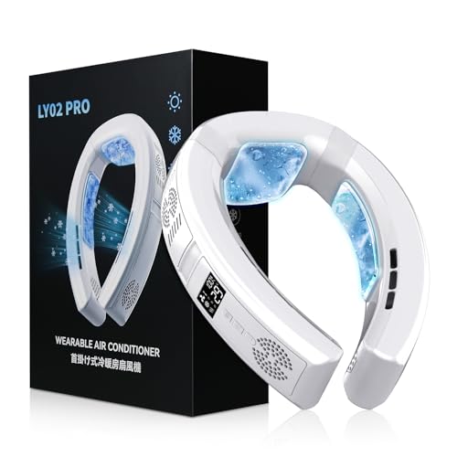 ネッククーラー 冷却プレート 首掛け扇風機【2025夏新登場・一台三役・強力送風・冷房機能・暖房機能】ネックファン 静音設計 3段階風量&3段階冷却&3段階暖房機能調節可能 扇風機 首かけ LE