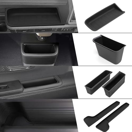 ホンダ N-BOX 3代目 JF5 JF6型 専用 センターコンソール下の収納ボック+助手席ドレスアップ+ドア収納ボックスマット ラバーマット+ ドアサイド収納トレイ アクセサリー N-BOX CUSTOM 専用 内装 滑