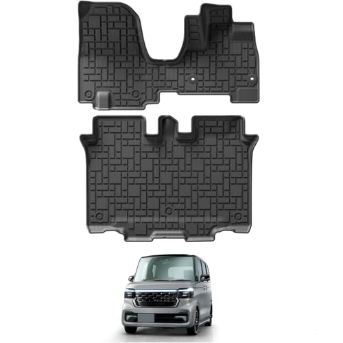 LUCKEASY ホンダ 新型 N-BOX/N-BOXカスタム JF5 JF6 専用 フロアマット 立体タイプ ラバータイプ 3D立体マット N-BOX JF5 3Dフロアマット TPE素材 立体構造 Nボックス n-boxカスタム カーマット 防水 耐汚れ