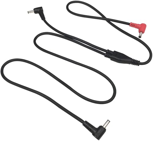 オーディオファン ファン付き作業服用 ファン用電源ケーブル 2分配用 DCオス(赤) -DC(外径3.8mm / 内径..