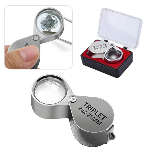 BaraRose ジュエリールーペ 虫眼鏡 ルーペ 20倍 携帯用 拡大鏡 ペンダント ジュエリールー ペ 手持ち拡..
