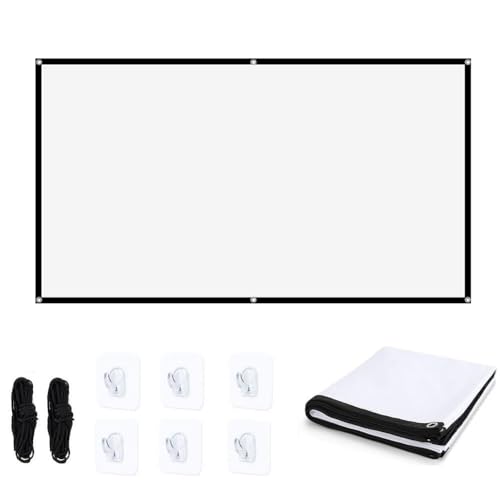 プロジェクタースクリーン 72インチ 大画面 吊り下げ 16:9 軽量 折りたたみ 持ち運び可 投影用 ホーム..