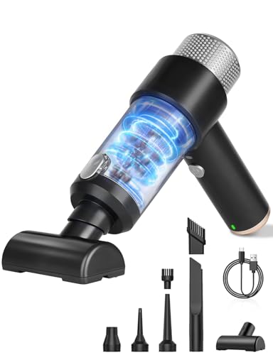 Zabapure ハンディークリーナー 車用掃除機 コードレスハンディ掃除機 4in1電動エアーダスター機能つき32000PAパワフル超強力吸引 4000mAHバッテリー内蔵 Type-C充電 ポータブル 小型 強力 車 掃除