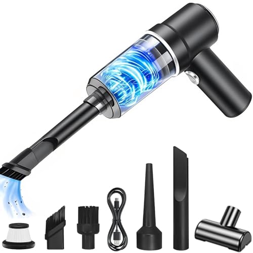 【2025新登場】ハンディクリーナー 車用 掃除機 25000PA Type-C 充電式 多機能ミニ コードレス 車用 カークリーナーパワフルはんでい 乾湿両用 強力吸引力 小型ク高速充? 低噪音?策 LED照 4in1