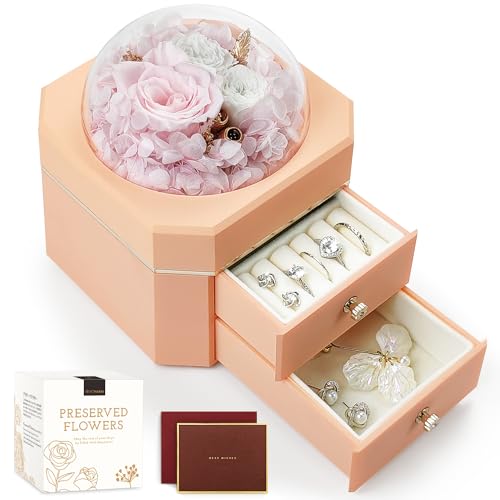 SENJWARM プリザーブドフラワー プレゼント 記念日 枯れない花 バラ 彼女 妻 結婚式 記念日 贈り物 バ..