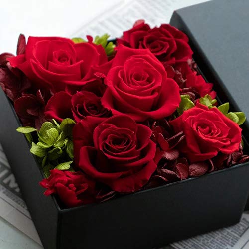 プリザーブドフラワー プレゼント ギフトt誕生日 お祝い 還暦 Dear Bouquet ボックス 赤いバラ L Dear ..