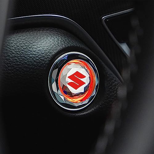 楽天セレクトショップDays Marketエンジンスタートボタン スワロフスキースタイル クリスタルスタイル モダンに適し エンジンボタンカバー車のエンジンボタンカバー ボタンスイッチ装飾カバー スズキに適用 オレンジ