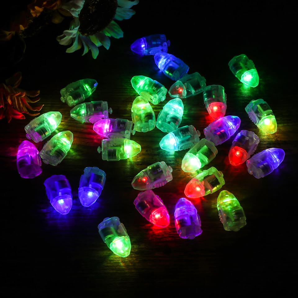 jojofuny LED風船 バルーンライト 光るバルーン 超軽量 超ミニ LEDライト 30個セット プラスチック 祭り 結婚式 パーティー 豆電球 お祭り 応援 装飾 風船 お祭りちょうちん 提灯用ライト