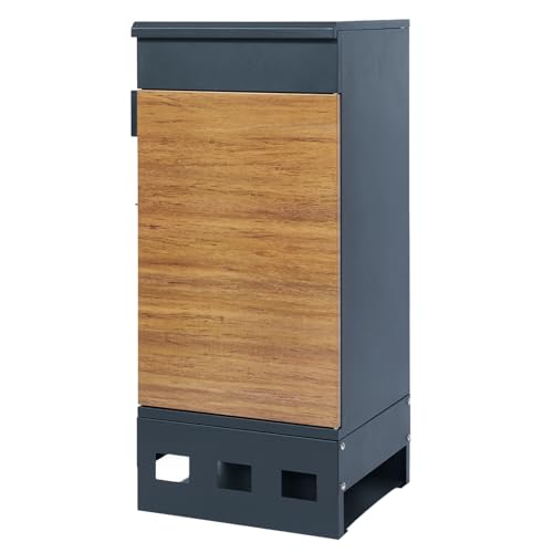 ガーデンマスター(Gardenmaster) 宅配ボックス 上開きタイプ 大容量 盗難防止用ワイヤー・南京錠付き ワンプッシュロック 鍵付き ゴム脚 防水 簡単設置 盗難防止 屋外 戸建て 置き配 宅配BOX 郵