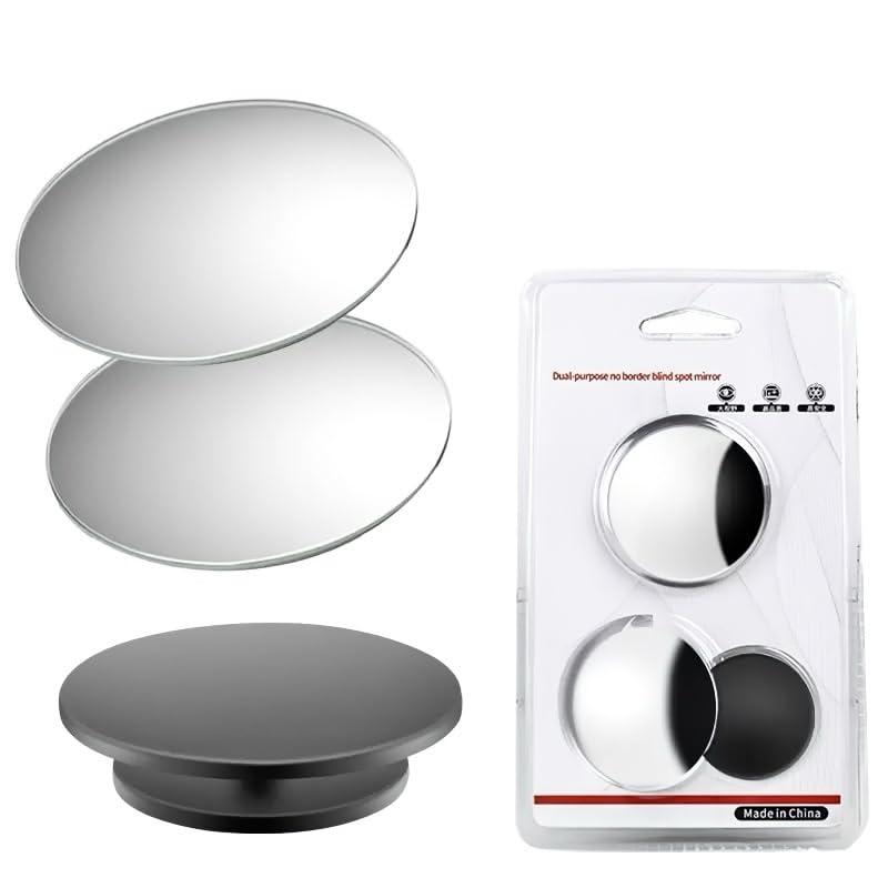 自動車補助ミラー【2個セット】 車用補助ミラー 360度角度調整可能 ブラインドスポットミラー 広視 ...