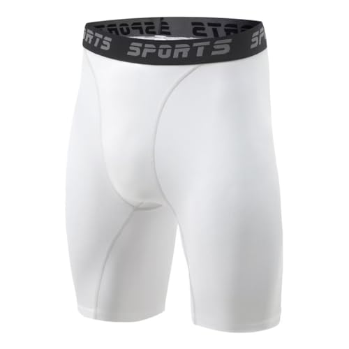 [Muxuryee] コンプレッション ショート タイツ メンズ スポーツ レギンス スパッツ ランニング用 吸汗速乾 加圧冷感 3325 WT L