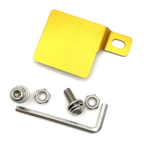 ASATERU 自賠責ステッカープレート 段差付き バイク用 汎用 防錆性アルミニウム合金製（1.5mm厚） ゴールドアルマイト処理 A1P15GN