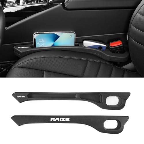 【ライズ 専用】隙間クッション 厚型 RAIZE 専用ロゴ 隙間埋め 車用 シートサイド クッション ライズ X G Z 4WD グレード 適用 正・裏面取付可 シート コンソール 隙間収納 落下防止 小物入れ 内