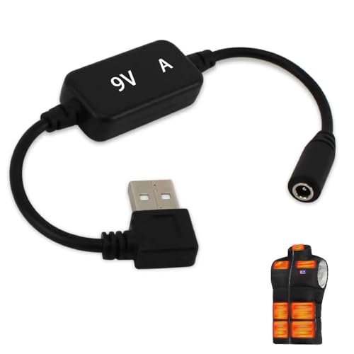 ワークマン ヒーターベスト USB変換ケーブル 9V 昇圧 [YCJDP] ウィンドコア 電熱ベスト ...