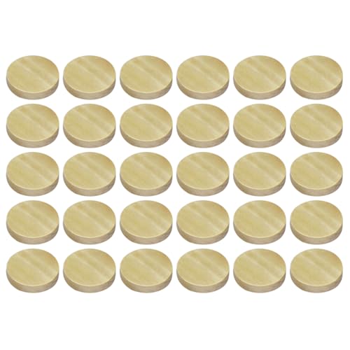 オーディオファン 木片 木製スライス 30個入り 天然木 未完成 丸形 手芸 デコレーション 撮影用 飾り物..