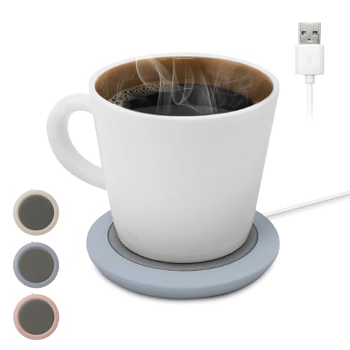 Lap Blanket - ドリテック(dretec) カップウォーマー ペットボトルOK マグカップOK 保温 4時間自動OFF USB コンパクト 小型 薄型 軽量 オフィス テレワーク ベッドサイド コーヒー お茶 おしゃれ 可愛い ブルー