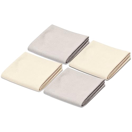 【Marcea】メガネ拭きクロス 超極細繊維 クリーニングクロス キョンセーム革素材に相当【4枚-20x20cm】..