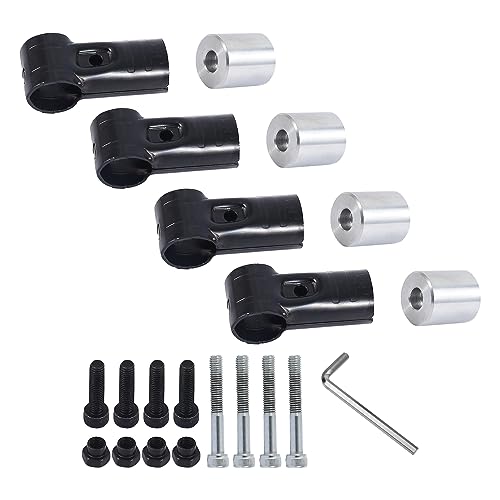 POSTEK Φ28イレクターパイプ 車用ルーフキャリアバー スペーシア イレクターパイプ アタッチメント バン対応 内六角 取付用アルミ製 DIY 製作 で 車中泊 キャンプ NVAN ハイゼットカーゴ 等に適