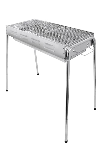 尾上製作所(ONOE) バーベキューコンロCR-Mステンレス CR-M-ST [焚き火台 キャンプ用品 BBQ コンロ グリル 6～7人用 脚の長さを調節可能 BBQ 七輪]