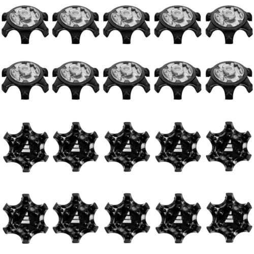 ゴルフシューズ スパイク 20個入れ ソフトスパイク鋲 ゴルフシューズ用 ゴルフシューズ靴鋲 ゴルフクリート 固定 滑り止め (ブラック)