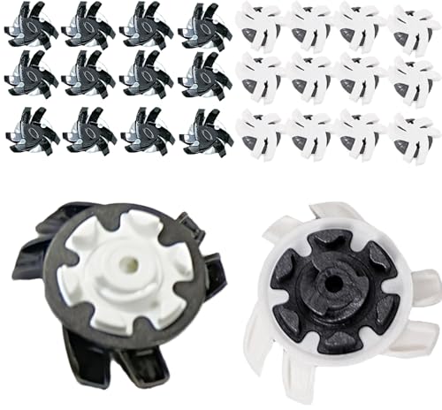 TerraShine ゴルフスパイク鋲 24個セット スパイク フットジョイ スパイク鋲 交換 ゴルフシューズ スパイク 交換用スパイク鋲 衝撃吸収 滑り止め 固定 付け替え 簡単脱着 クリケットシューズに