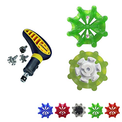 【US純正品】 ソフトスパイク Soft spikes フットジョイ フリースタイル LP FTS3.0（ツアーロック）18個入(スライム/ホワイト) スパイク鋲 レンチセット 14E0T2R+CHP88401