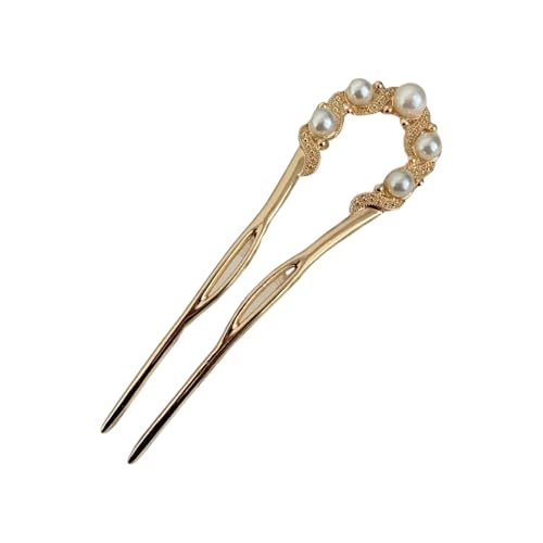 EZ PEACH 簪 かんざし 髪飾り 和装 ラインストーン キラキラと輝 パール Uコーム 髪飾り かんざし 結婚..