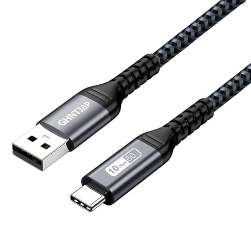 GHNTJAP USB Type C ケーブル 1M USB3.1 Gen2 タイプc ケーブル 10Gbps データ転送 60W 急速充電 Android Auto対応 USB C ケーブル 高耐久ナイロン Galaxy/Xperia/MacBook その他USB-C機器対応