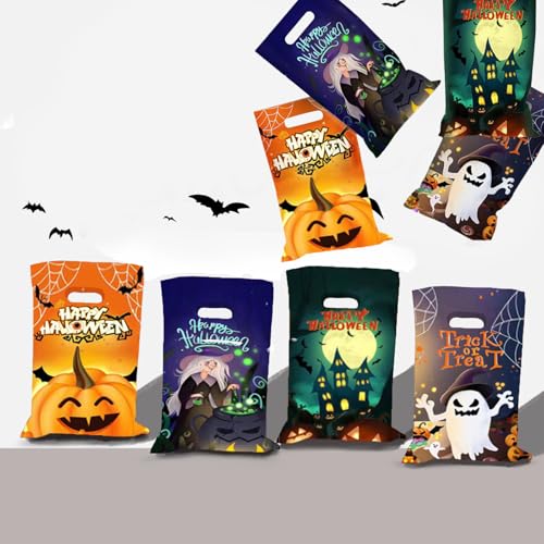 nacyvcos ハロウィン 袋 48個セット お菓子袋 ラッピング袋 プレゼント キャンディバッグ 手提げ袋 レジ袋 小分け ギフトバッグ 個包装 小さい ポ...