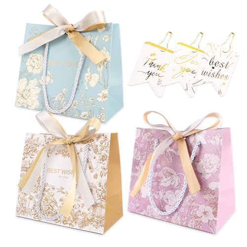 ラッピング 袋 プレゼント 手提げ袋 【2サイズ×14パターン?サンクスタグ9枚付き?多用途】 紙袋 ギフト ..