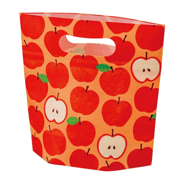 【ギフト ラッピング プレゼント イベントハロウィン 袋】手提げバッグ(小判穴) りんご柄【20枚】2025 秋 祭 花火 桜 インバウンド 訪日外国人 お土産...