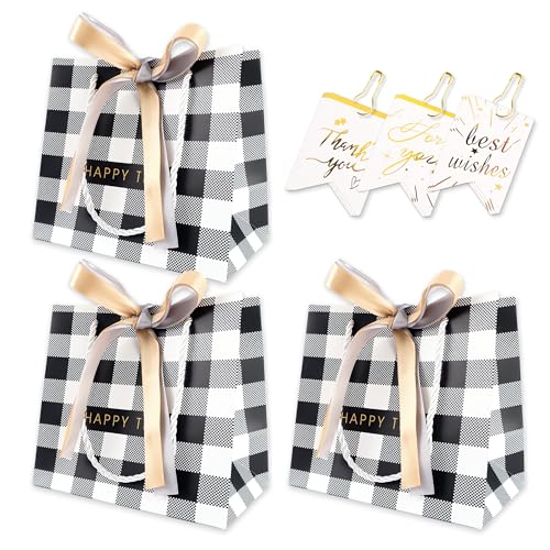 ラッピング 袋 プレゼント 手提げ袋 【2サイズ×14パターン?サンクスタグ9枚付き?多用途】 紙袋 ギフト ..