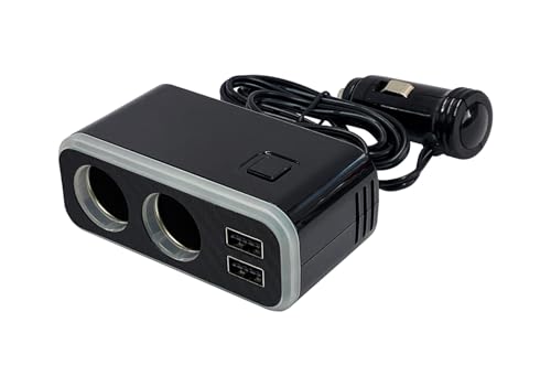 (株)カシムラ 2連セパレートソケット 2USB4．8A レインボーライト付 KX236