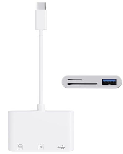 【2025新登場-36ヶ月保証】3in1 タイプc SDカードリーダー USB 変換アダプタ iPhone 15/16/iPad/MacBook/Mac用 Type-c sd カードリーダー OTG機能 高速双方向データ転送 写真保存 設定不要 Android/USB-Cなど機器