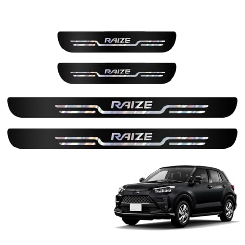 GOODGOODCAR 最新設計 ライズ全シリーズ発売モデル専用 光鏡面設計サイドステップガード スカッフプレートライズ2024(令和6)年11月発売モデルから2019発売モデルまで全シリーズ適用 光鏡面デザ