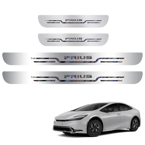 GOODGOODCAR 最新設計 プリウス全シリーズ発売モデル専用 光鏡面設計サイドステップガード スカッフプレート2024(令和6)年10月発売モデルから2019(令和1)年10月発売モデルまで全シリーズ適用 光