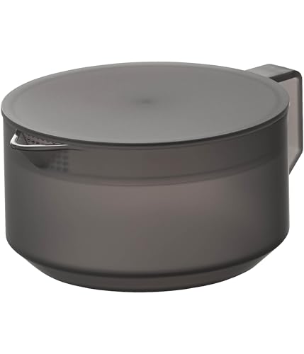 山崎実業(Yamazaki) ティーポット ブラック W13.2×D17.6×H7.9cm(ハンドル含む) タワー tower 600mL 食洗機・電子レンジ対応 お手入れ簡単 蓋 茶こし 一体型 1673