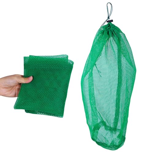 AlphaDepot 釣り用スカリ 約70cm 折りたたみ式ビク 活かし 網 大口径ネット ロック付き 渓流釣り アウ..