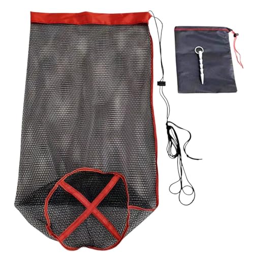 DIZLAS スカリ (収納袋 アースプラグ付き）釣り ピク 魚 活かし 網 ネット コンパクト 釣り具 フィッシ..